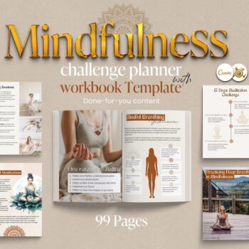 mindfulness journal canva template