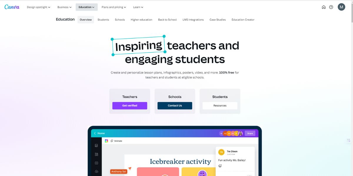 canva-student-signup-page