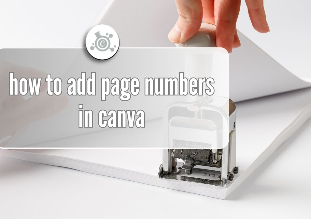 how to add page numbers in canva