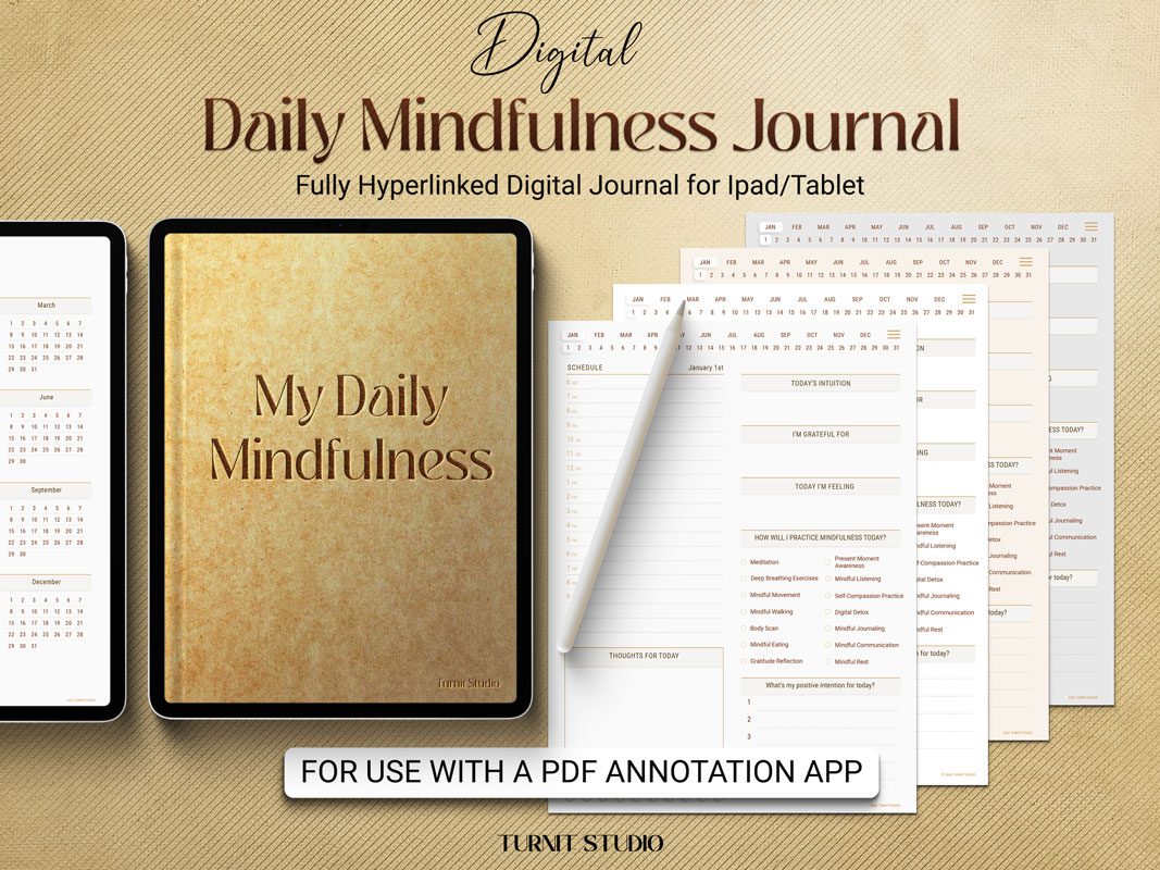 daily mindfulness journal pages view