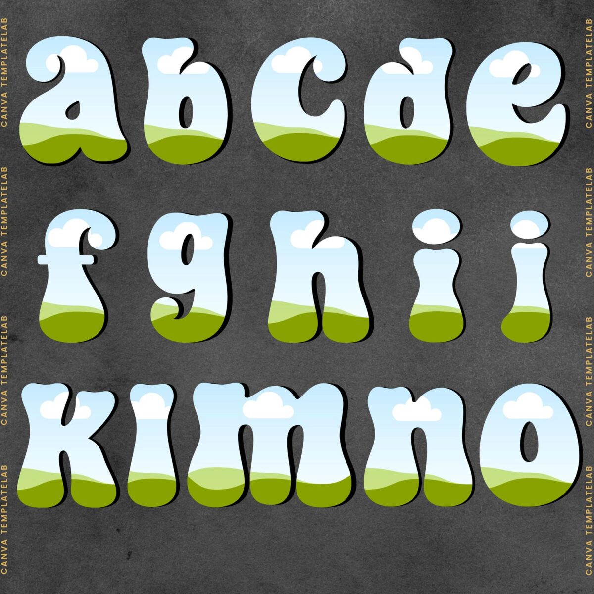 groovy letters canva frame-a-o-2